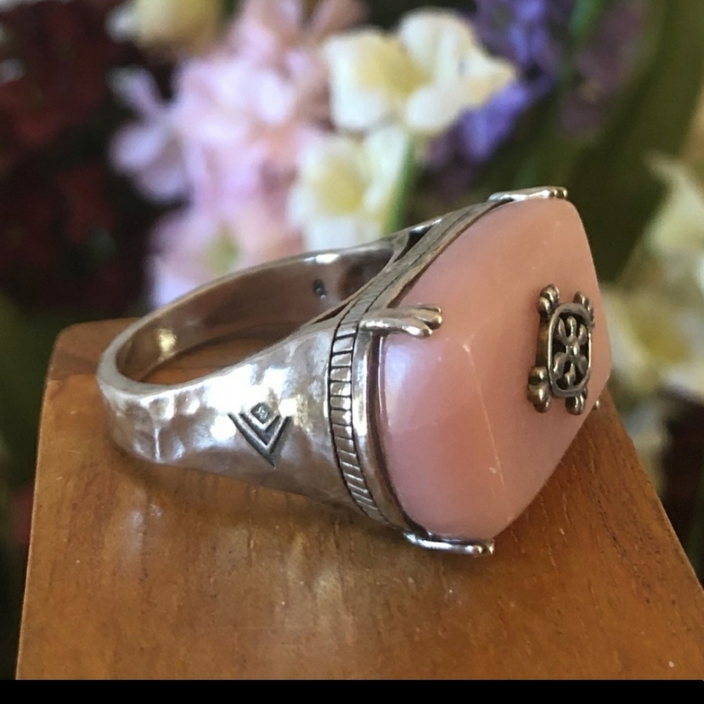 Silpada Pink Quartz Ring Size 7